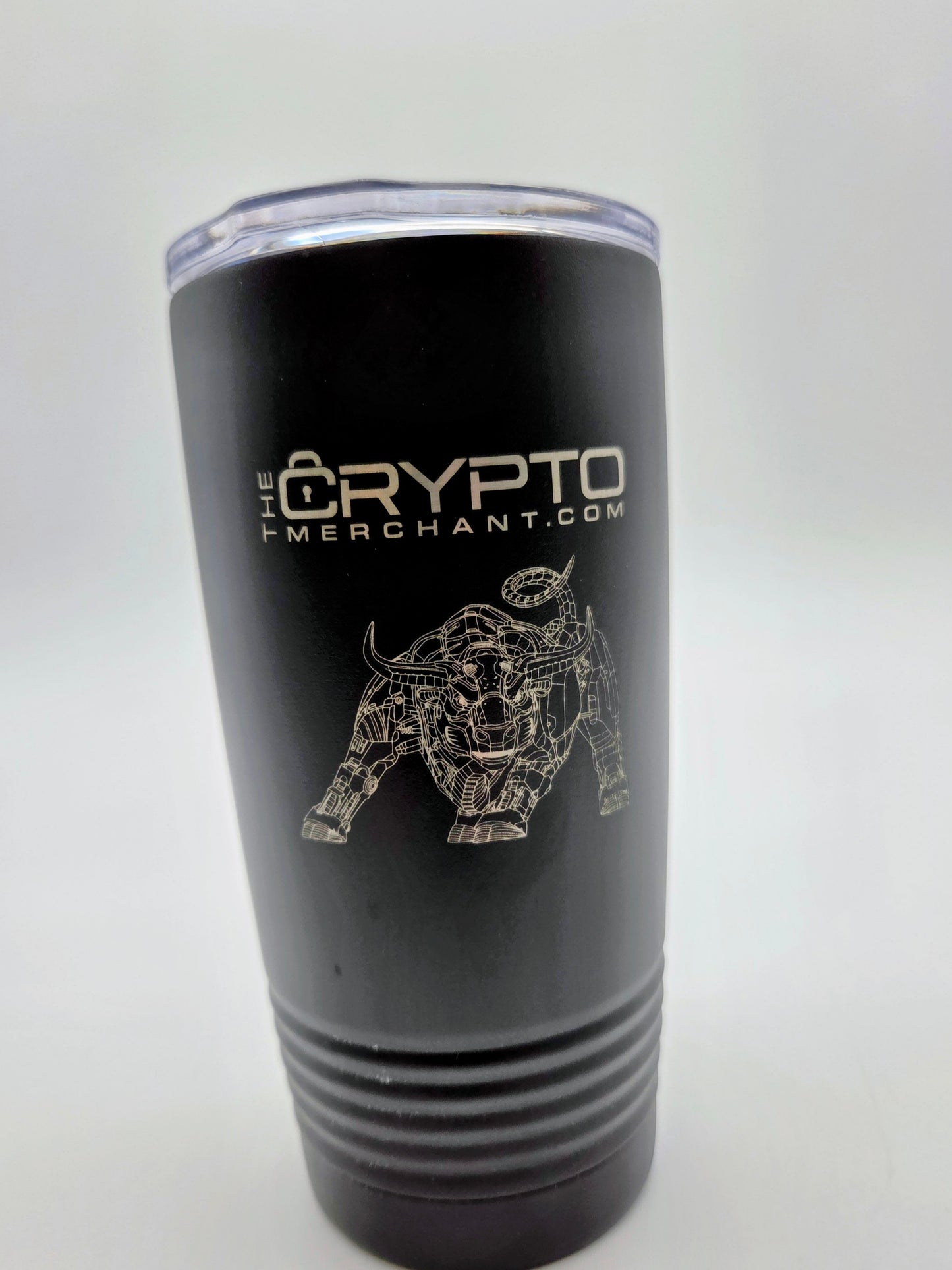 20 oz. Black Tumbler with Crypto Merchant Logo