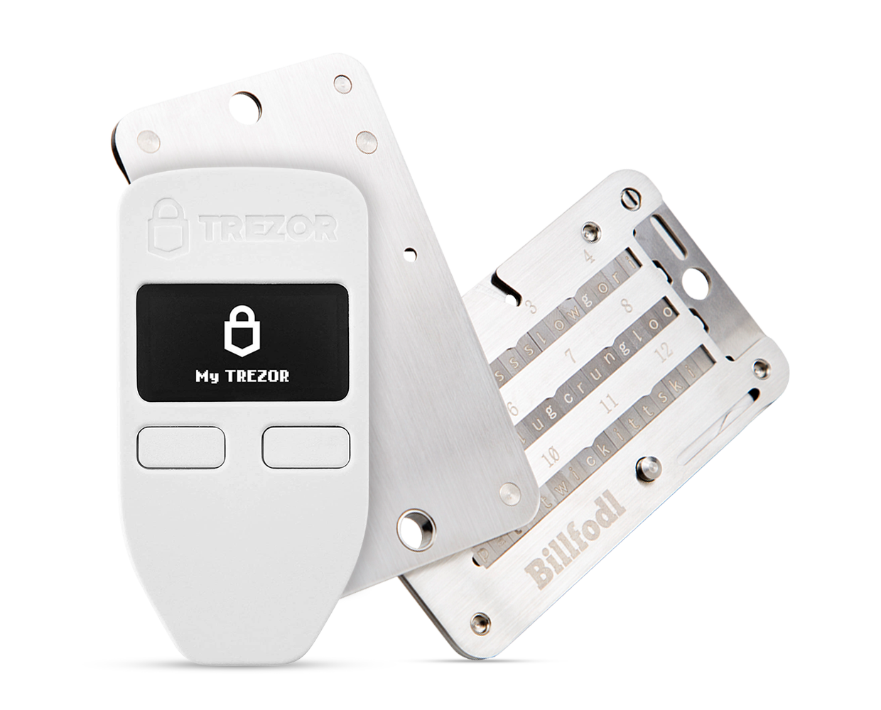 Trezor One + Billfodl Pack_white