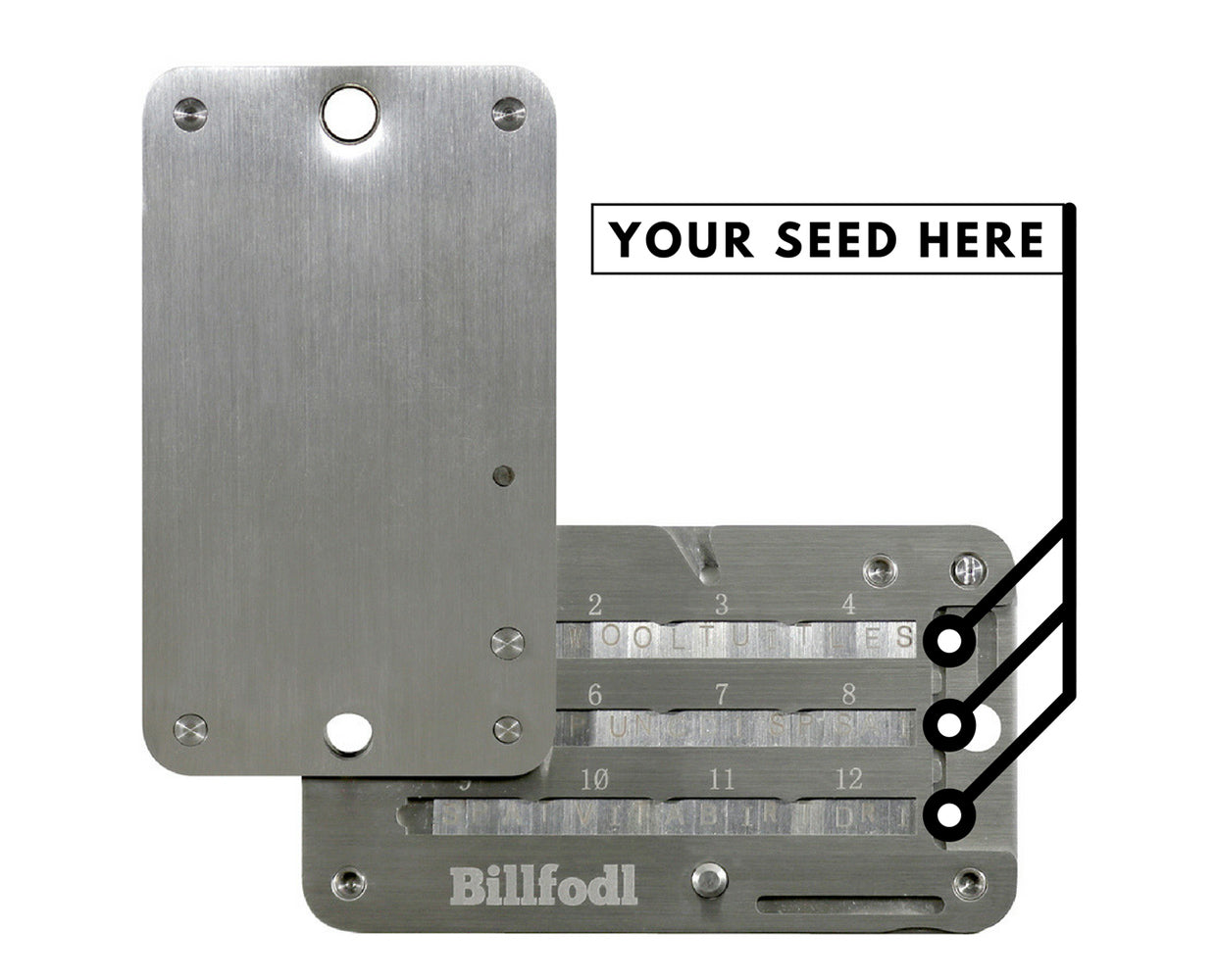 Billfodl StainlesBillfodl Stainless Steel Recovery Seed Backup Tool6s Steel Recovery Seed Backup Tool_2