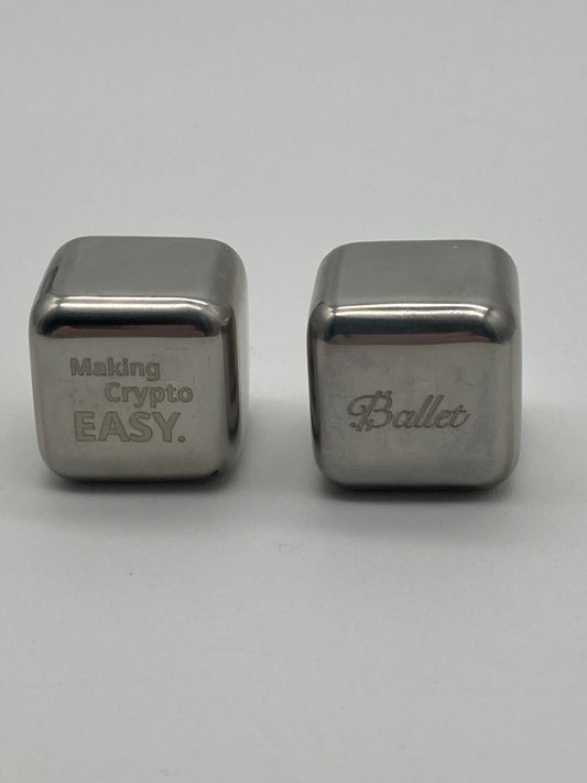 Ballet 2 Pack Stainless Steel Whiskey Ice Cubes