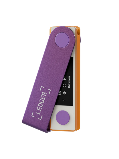 Ledger Nano X Hardware Wallet. Purple - Orange - Black.11