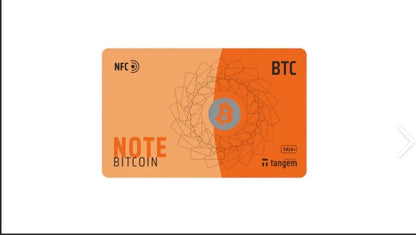 Tangem Note Bitcoin card, front view
