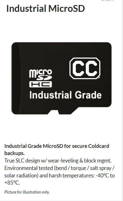 Coinkite Industrial MicroSD