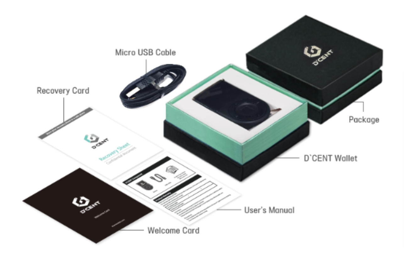 D Cent Biometric Hardware Wallet Package