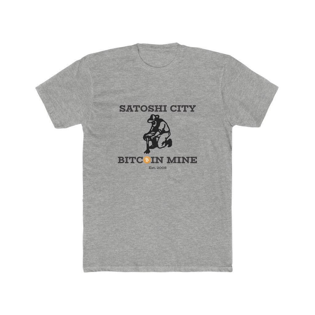 Satoshi City Bitcoin Mine Men's Crew T-Shirtanothergray