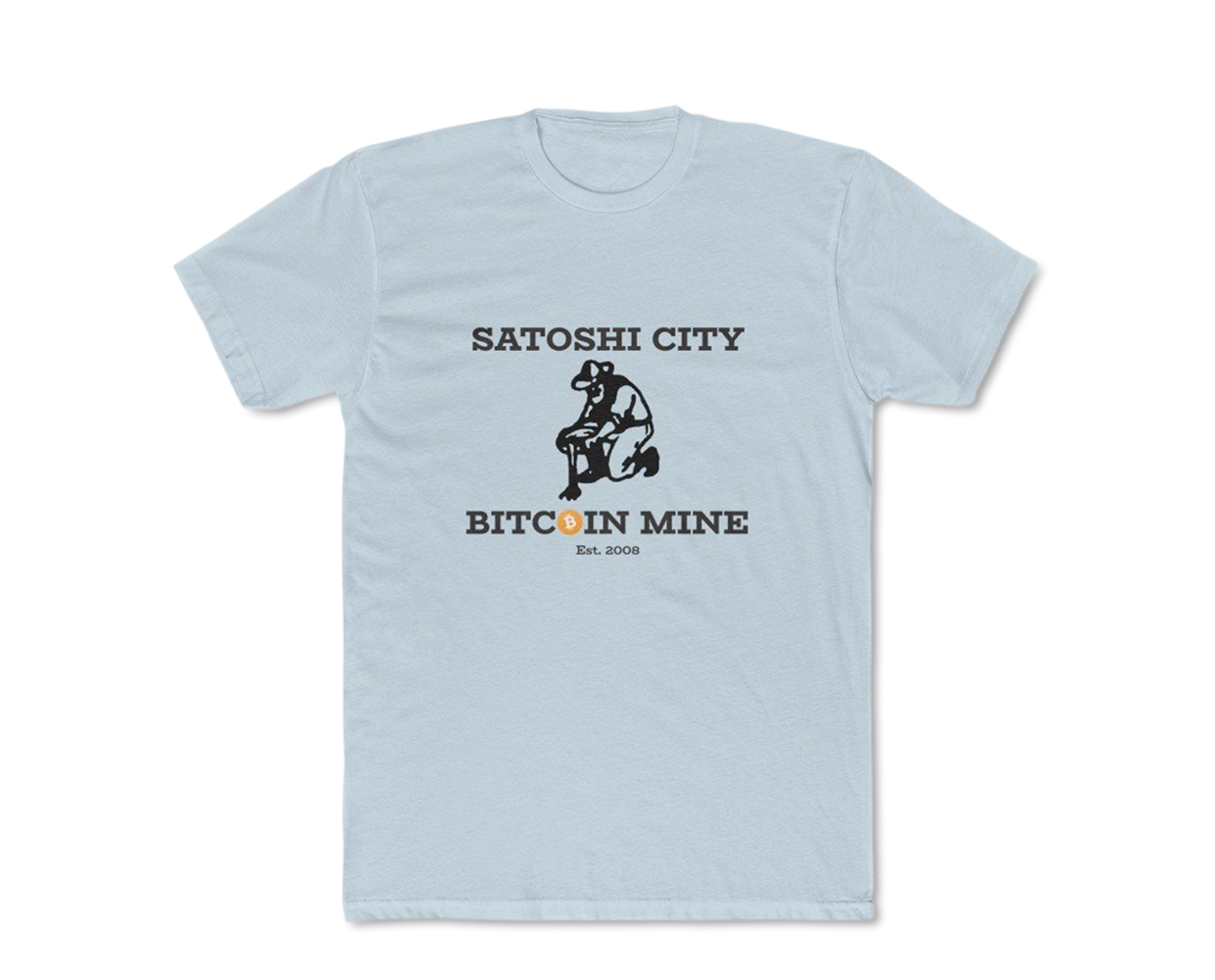 Satoshi City Bitcoin Mine Men's Crew T-Shirtblue