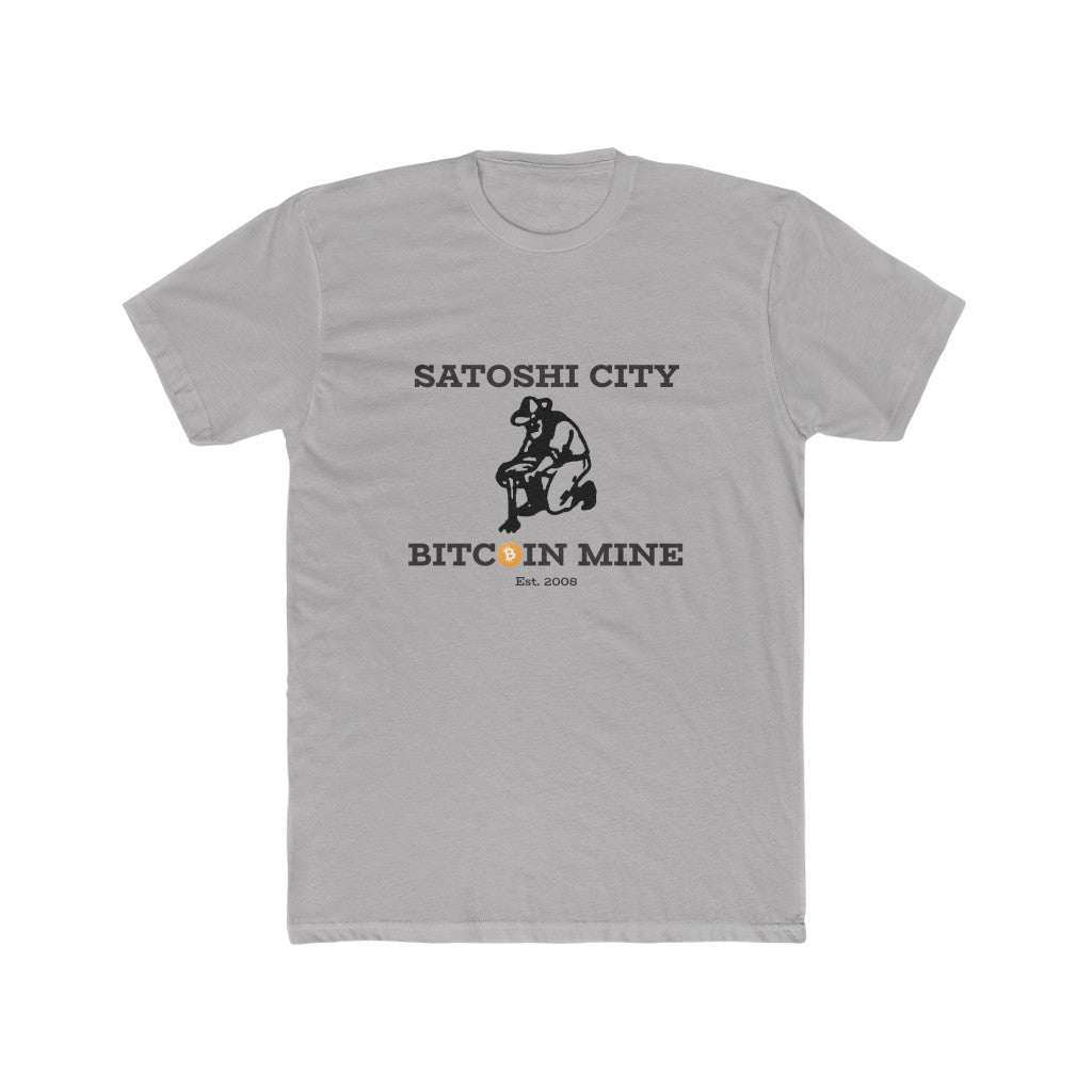 Satoshi City Bitcoin Mine Men's Crew T-Shirtdarkgray