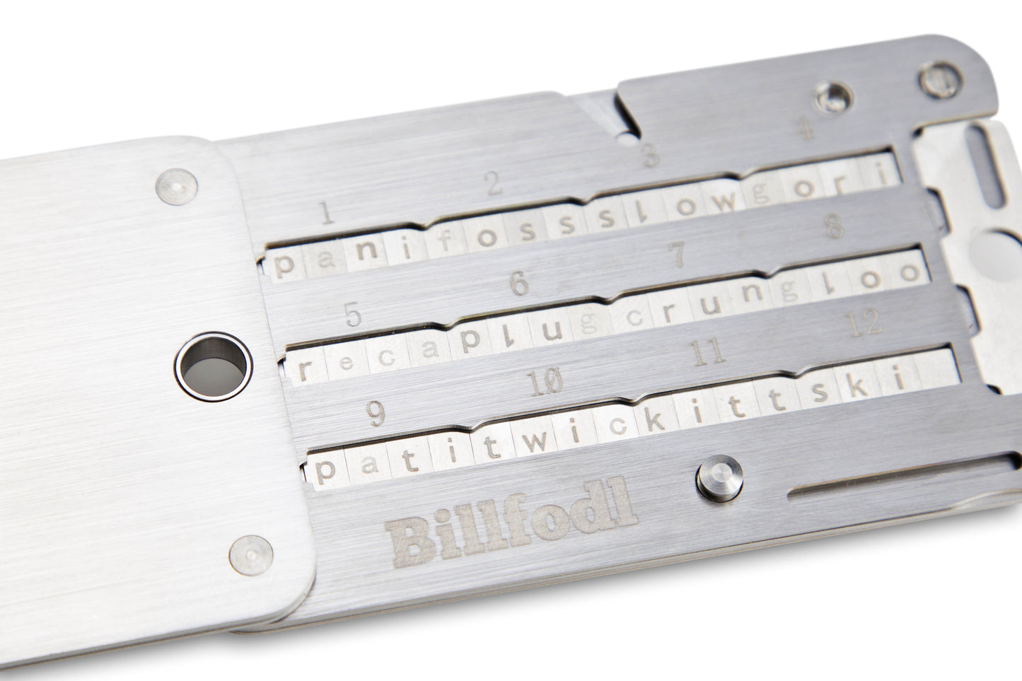 Billfodl Stainless Steel Recovery Seed Backup Tool