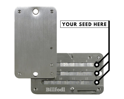 Billfodl Stainless Steel Recovery Seed Backup Tool