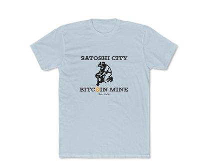 Satoshi City Bitcoin Mine Men's Crew T-Shirt